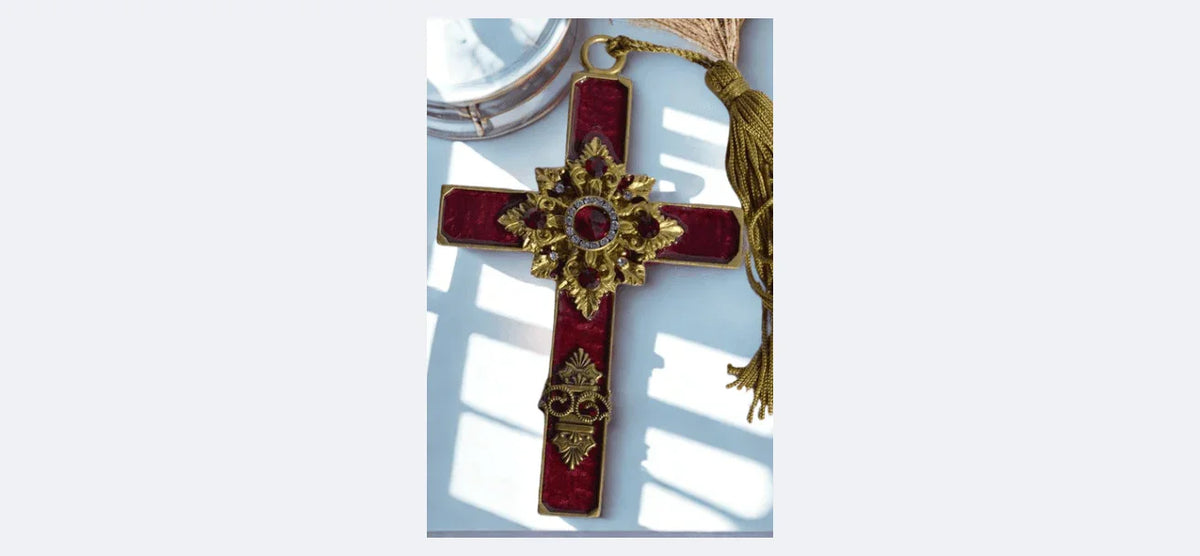 decorative-jeweled-cross-ornament-windows-light-shadow - DeMartineau