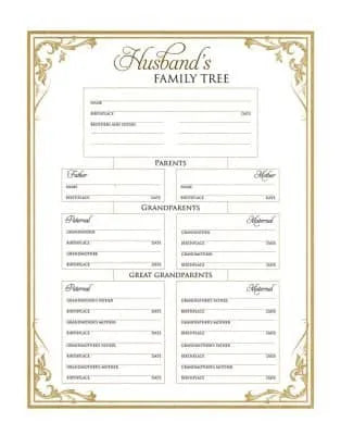 family-heritage-bible-hardcover-husbands-family-tree-page - DeMartineau