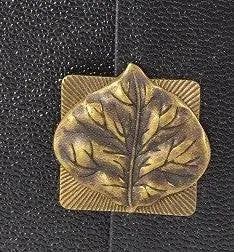 Closeup of gold leaf clasp detail on black jeweled Bible cover
